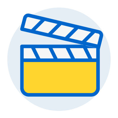 illustration of a movie clapper